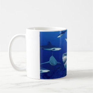 Mug Tasse-Requins en céramique de café