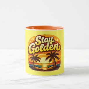 Mug 	Tasse Reste Dorée Trim Jaune