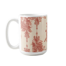 Tasse, Tapisserie romantique en rouge