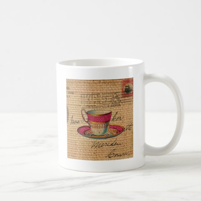 Mug Tasse-thé rustique victorienne rose (Droite)
