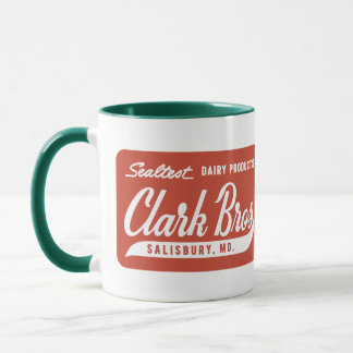 Mug Tasse, vert et rouge de café de frères de Clark