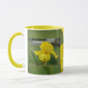 MUG TASSES FLEURS IRIS JAUNE Cadeaux
