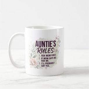 Mug Tata Drôle Règles Citation Familiale Florale Aquar