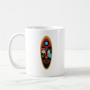 Mug Tatouage artistique abstrait coloré du visage mode