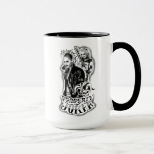 Mug Tatouage d'aerographe de joker et de Harley du