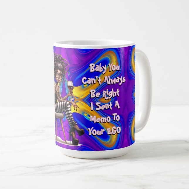 Mug Tatouage et mémo de vin pour dame irky (Devant droit)