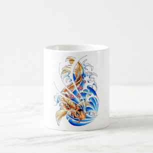 Mug Tatouage oriental frais d'eaux de pêche de carpe