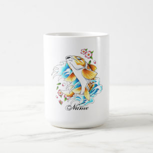 Mug Tatouage oriental frais d'eaux de pêche de carpe