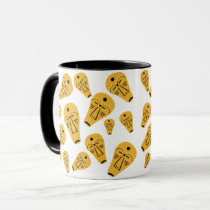 Mug Tatouage tribal aborigène abstrait art facial