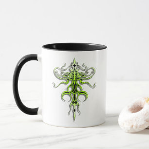 Mug Tatouage tribal extraterrestre Espèce 217 vert
