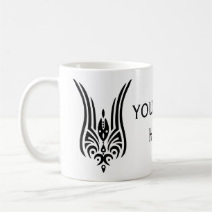 Mug Tatouage tribal NOIR - tulipe + vos idées