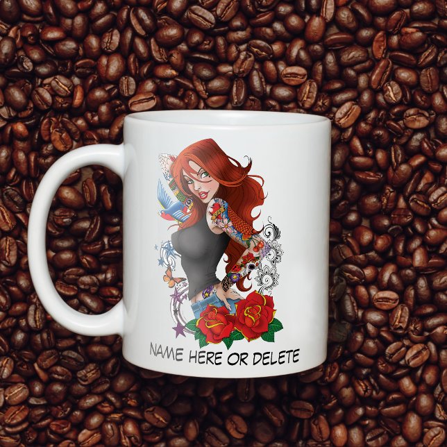 Mug Tatouages de femme rousse (Créateur téléchargé)