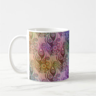 Mug Tattoo flammes & cercles motif + votre backgr.