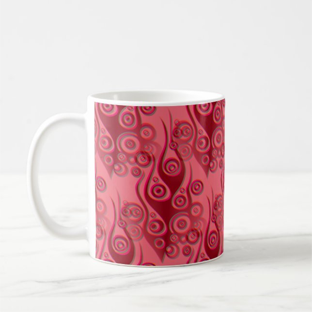 Mug Tattoo flammes & cercles motif + votre backgr. (Gauche)