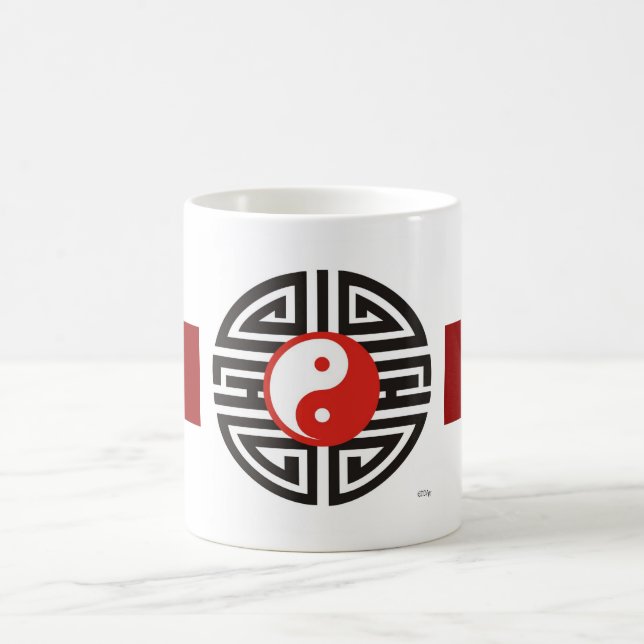 Mug Tattoo Yin & Yang | bande rouge foncé (Centre)