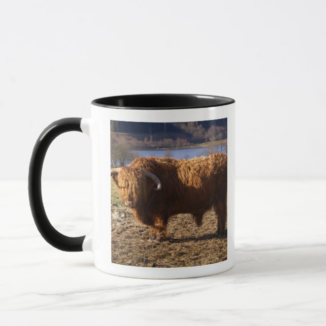 Mug Taureau de Highland Cattle, Écosse (Gauche)
