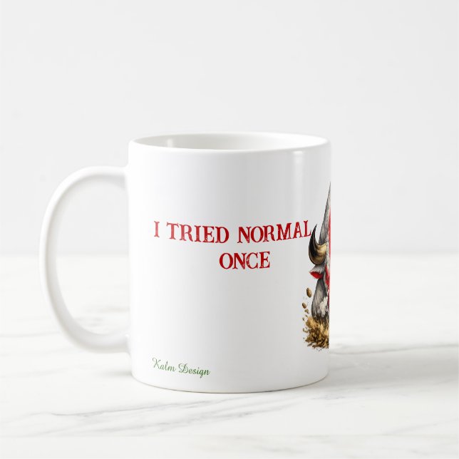Mug Taureau rouge et blanc  (Gauche)