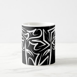 Mug Taureau tribal noir et blanc / Ox