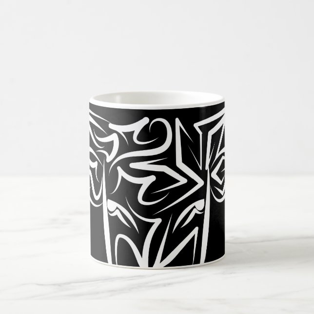 Mug Taureau tribal noir et blanc / Ox (Centre)