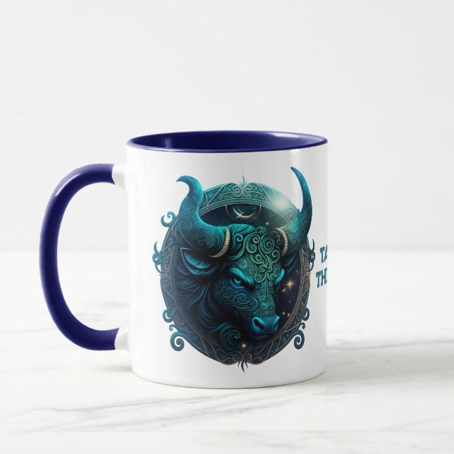 Mug Taurus Le Taureau Personnalisé Zodiaque Astrologie (Gauche)