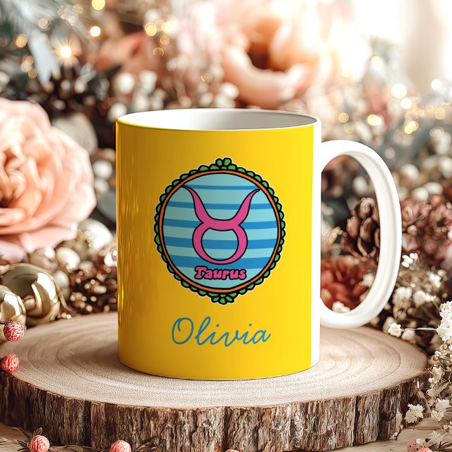 Mug Taurus personnalisé Groovy (Créateur téléchargé)