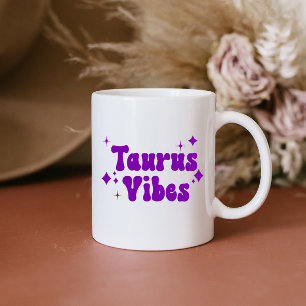 Mug Taurus Vibes Zodiac Astrologie Purple Stars Café