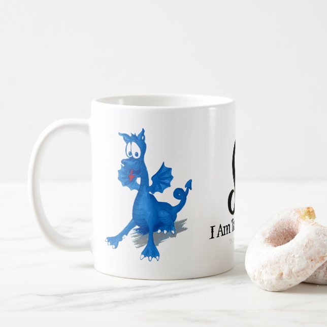 Mug Taurus Zodiac Astrologie Dragon Bleu Rahu (Avec donut)
