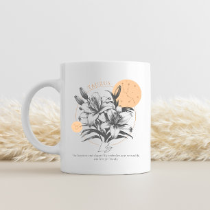 Mug Taurus zodiac fleur de naissance mois anniversaire