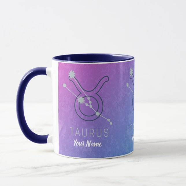 Mug Taurus Zodiac Star Sign Watercolor Horoscope (Gauche)