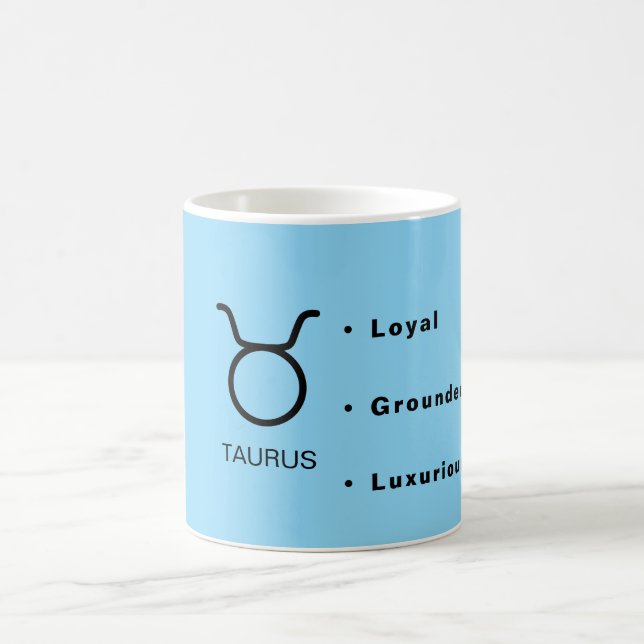 Mug Taurus Zodiac Traits Minimal Astrology (Centre)