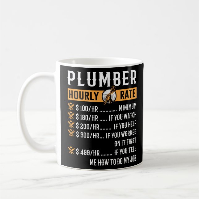 Mug Taux horaire du plombier (Gauche)