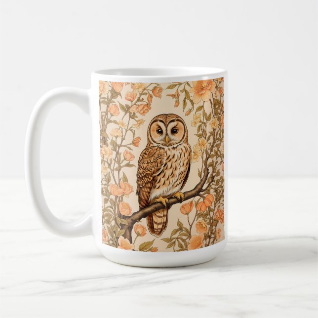 Mug Tawny Owl Peach Blossoms William Morris Inspiré (Gauche)