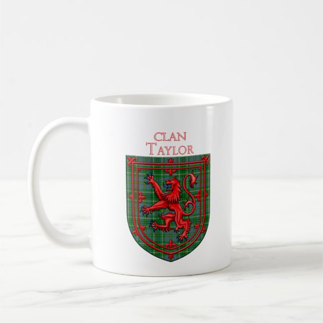 Mug Taylor Tartan Scottish Plaid Lion Rampant (Gauche)