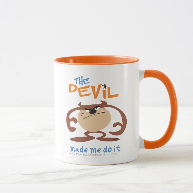Mug TAZ™ "Le diable m'a fait le faire" (Droite)