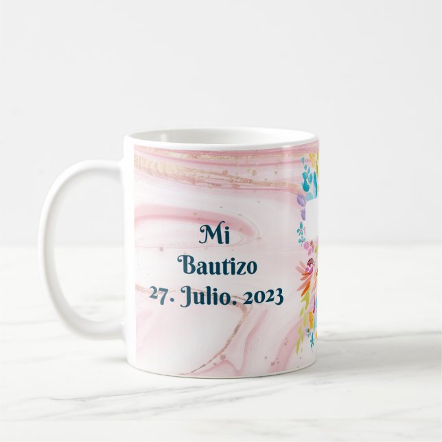 MUG TAZA BAUTIZO PERSONALIZADA (Gauche)