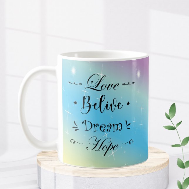 Mug Taza colores y motivacion (Taza con frase motivacion con colores aesthetic)