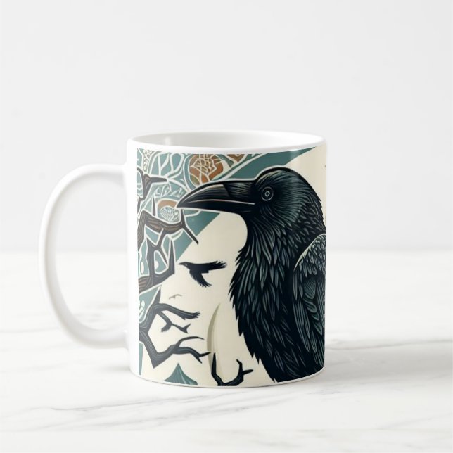 Mug Taza con los cuervos de Odín (Gauche)