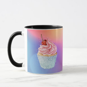 Mug Taza Cupcake sucré et Parties scintillant
