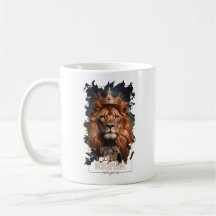 Taza de café con Diseño de León