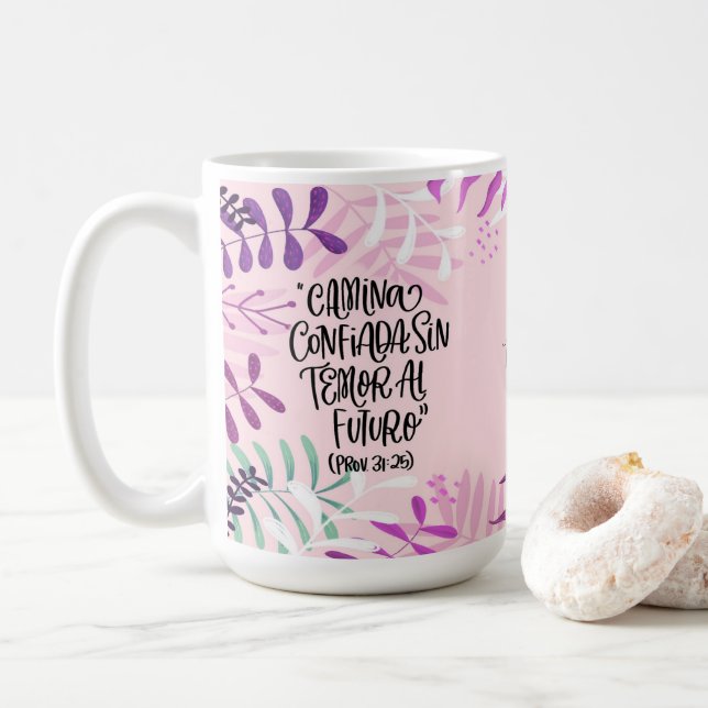 Mug Taza de café frase en español proverbios 31 (Avec donut)