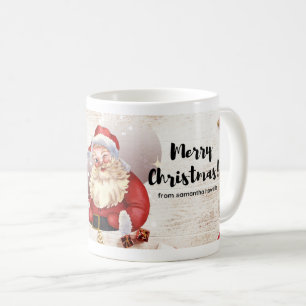 Mug taza de café navideña santa claus