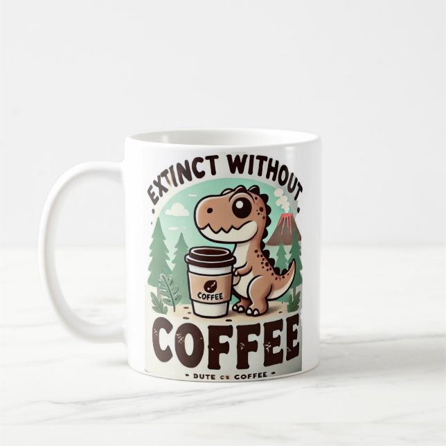 Mug Taza de café -  Taza divertida dinosaurio  (Gauche)