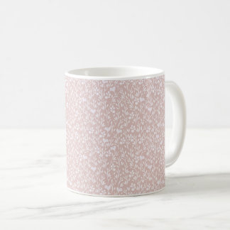 Mug Taza de café - Taza floral minimalista rosada