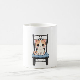 Mug Taza de Gatito Kawaii Jefe con Ojitos Brillantes
