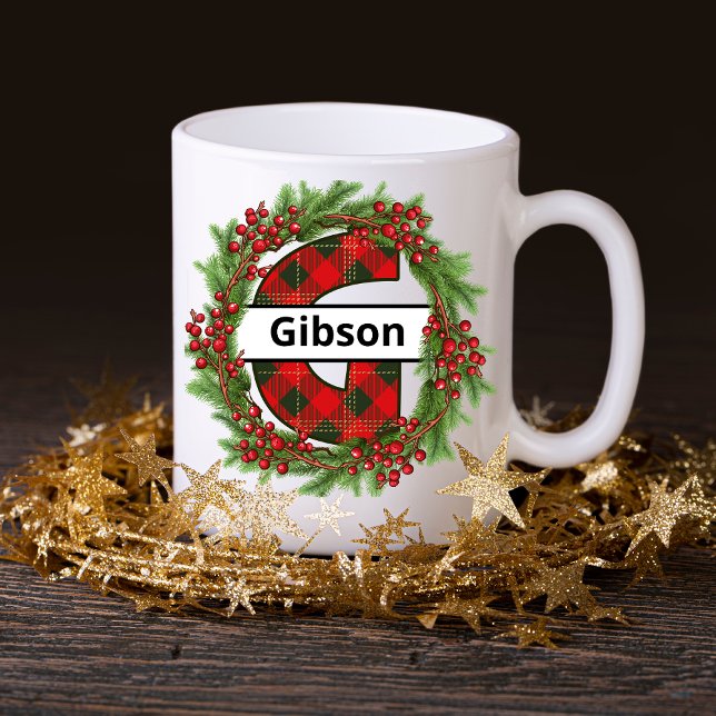 Mug Taza de navidad personalizada con letra G (Créateur téléchargé)