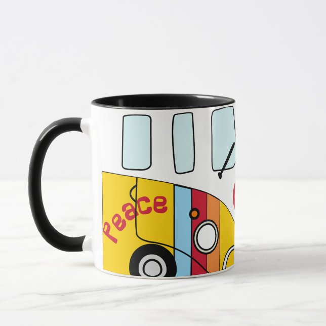 Mug Taza Kombi Arcoíris Peace – Furgoneta Hippie Multi (Gauche)