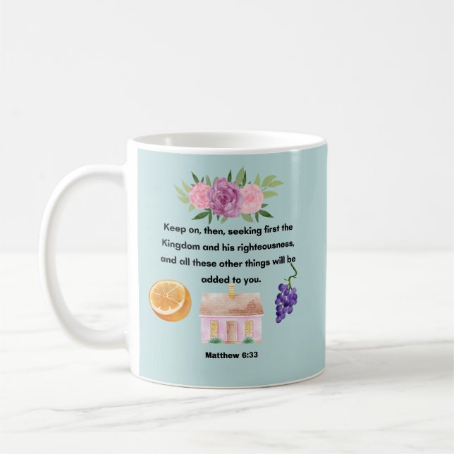 Mug Taza "Matthew 6:33" (Gauche)