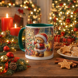 Mug Taza navideña con un adorable osito Taza