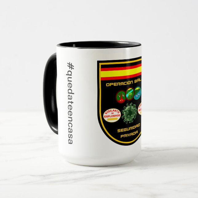 Mug Taza Operación Bálmis Seguridad Privada España (Devant gauche)