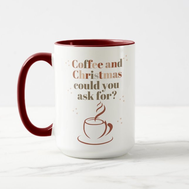 Mug Taza para Amantes del Café y Navidad (Gauche)